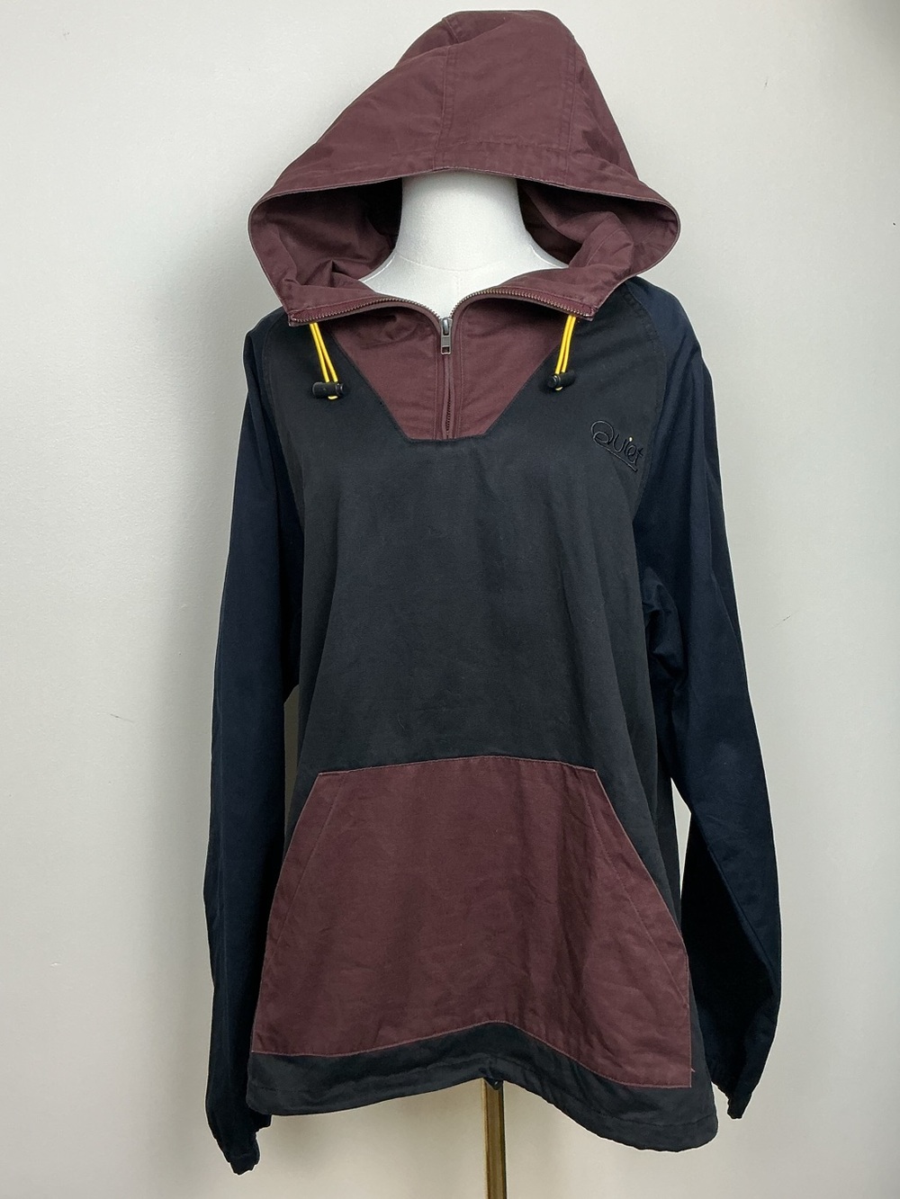 The Quiet Life Mens Colorblock Windy Anorak 1/4 Pullover Jackie kangaroo pouch S